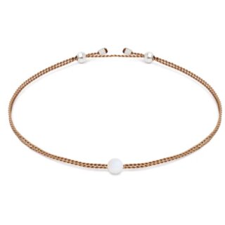 Wachsendes Wunschband Mondstein beige