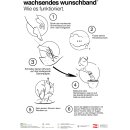 Wachsendes Wunschband Hämatit babyblau