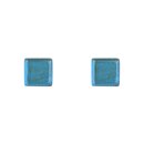 Ohrstecker CUBE petrol blau, Capiz