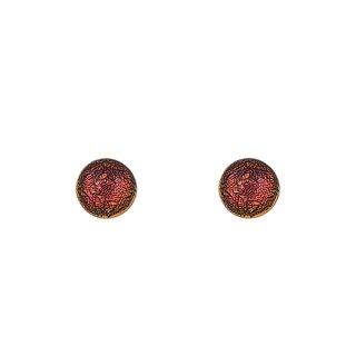 Ohrstecker CATSEYE orange, Perle klein, Glas, Silber