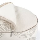 Meditationskissen Lotus (H: 15cm) - Wood Grain Light Taupe