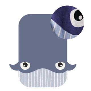 knitted baby blanket - whale