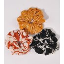 SCRUNCHIE graph. Druck senf, 100% Baumwolle