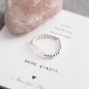 Beauty Rosenquarz Silver Ring M/L