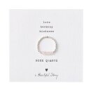 Beauty Rosenquarz Silver Ring M/L