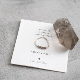 Beauty Rauchquarz Silver Ring M/L