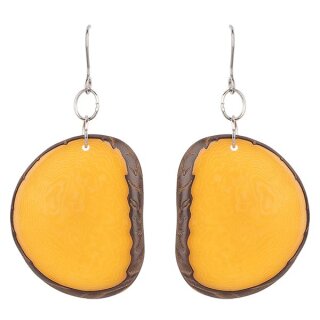 Ohrringe oval apricot, Tagua