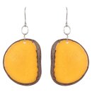 Ohrringe oval apricot, Tagua