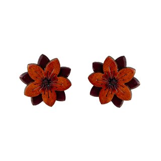 Ohrstecker HERBSTBLUTE, Flaschenkurbis