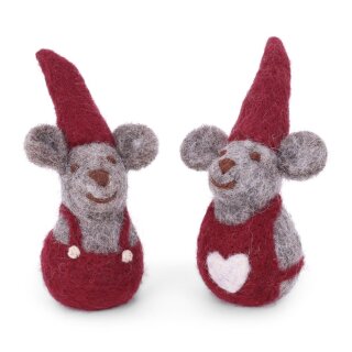 Spitzmaus Mutter + Vater, 2er Set, 9 cm