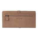 Brieftasche SUNITA 19,5x10cm taupe, RIFD Secure, Leder