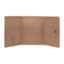 Börse SMART 9,5 x 7,5cm taupe, Rindsleder