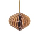 Papierdeko Origami 6,5cm ONION goldgelb, Goldrand