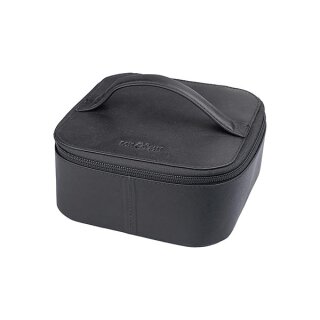 Reiseorganizer fur Schmuck M 15x15x7,5cm schwarz, Rindsleder