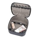Reiseorganizer fur Schmuck M 15x15x7,5cm schwarz, Rindsleder