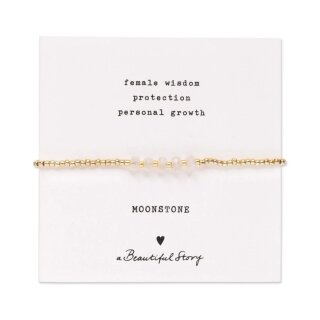 Essential Armband Mondstein goldfarbig