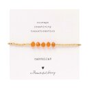 Essential Armband Karneol goldfarbig