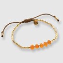 Essential Armband Karneol goldfarbig