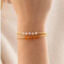 Essential Armband Karneol goldfarbig