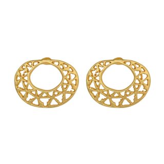 Ohrringe OVAL, Zinn vergoldet, fairmined