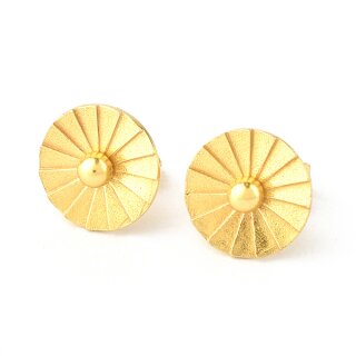 Ohrstecker, Flower, 22K vergoldet