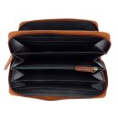 Brieftasche DIVA 19x10cm Vintage braun, Rindsleder
