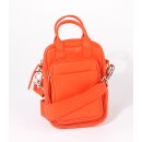 MINITASCHE Henkel  chili, Rindsleder, 14x4xH20cm