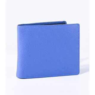 MÄNNERBÖRSE kobalt, innen, tiefblau Rindsleder 12xH10cm