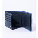 MÄNNERBÖRSE kobalt, innen, tiefblau Rindsleder 12xH10cm