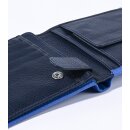 MÄNNERBÖRSE kobalt, innen, tiefblau Rindsleder 12xH10cm