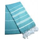Fouta HAMMAM L weiß-atollblau