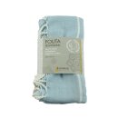 Fouta HAMMAM S weiß-hellblau