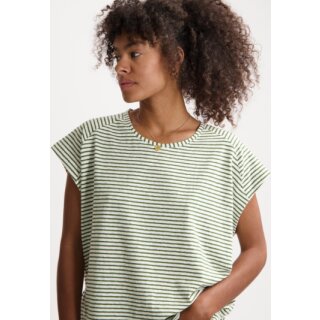 Celine Striped Tee Green Off White