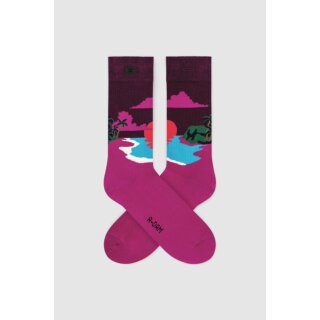 Socken Sunset red