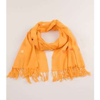 SCHAL bestickt mango, 100% Baumwolle 180x65cm