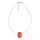 Halskette Oval Glitter, rot, Capiz