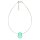 Halskette Oval Glitter, turkis, Capiz