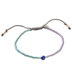 Pleasure Lapislazuli silberfarbiges Armband