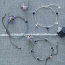 Pleasure Lapislazuli silberfarbiges Armband