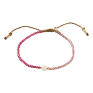 Pleasure Rosenquarz goldfarbiges Armband