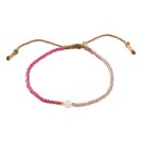 Pleasure Rosenquarz goldfarbiges Armband