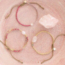 Pleasure Rosenquarz goldfarbiges Armband