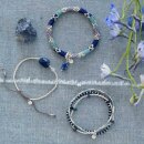 Artistic Lapislazuli silberfarbiges Armband