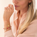 Artistic Rosenquarz goldfarbiges Armband