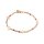 Flashy Rosenquarz goldfarbiges Armband