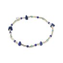 Flashy Lapislazuli silberfarbiges Armband