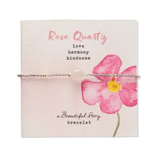 Wanting Rosenquarz Armband Silberfarben