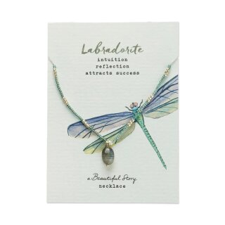 Wishing Labradorit Halskette Silberfarben