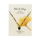 Wishing Schwarzer Onyx Halskette Goldfarben