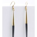 OHRRINGE Stäbe, Upcycling Messing Horn L 9,5cm